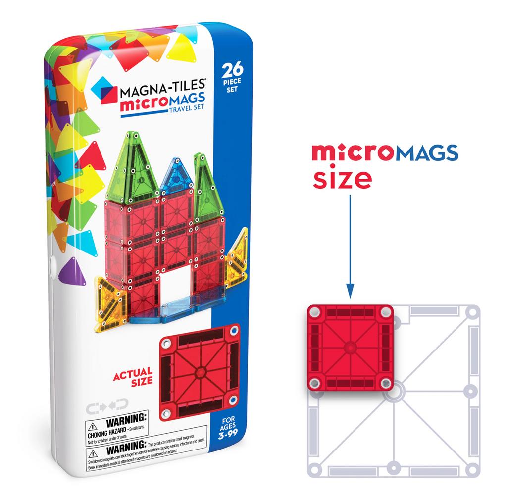 Magna-Tiles MicroMAGS 26 Piece Travel Set