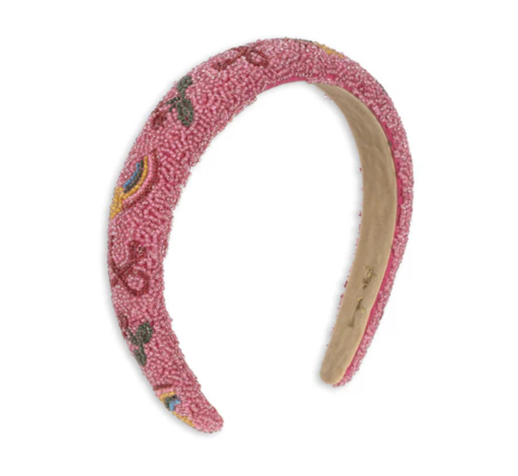 Beaded Hairbrace / Headband - Bubblegum