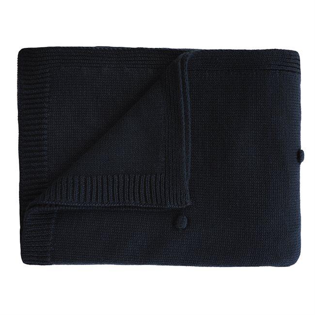 Păturică Mushie Dots DARK NAVY 80*100