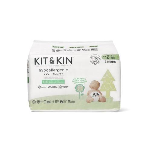 Scutece Hipoalergenice, Eco Kit&Kin, mărimea 2, 4-8 kg, 38 buc.