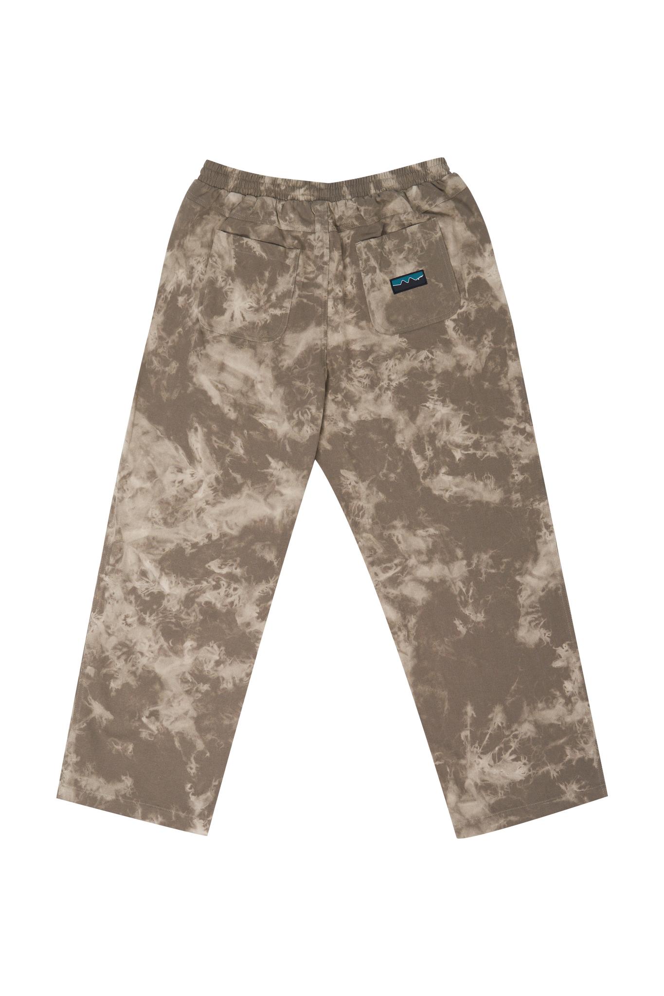 CANVAS TUBE PANTS TIE DYE KHAKI