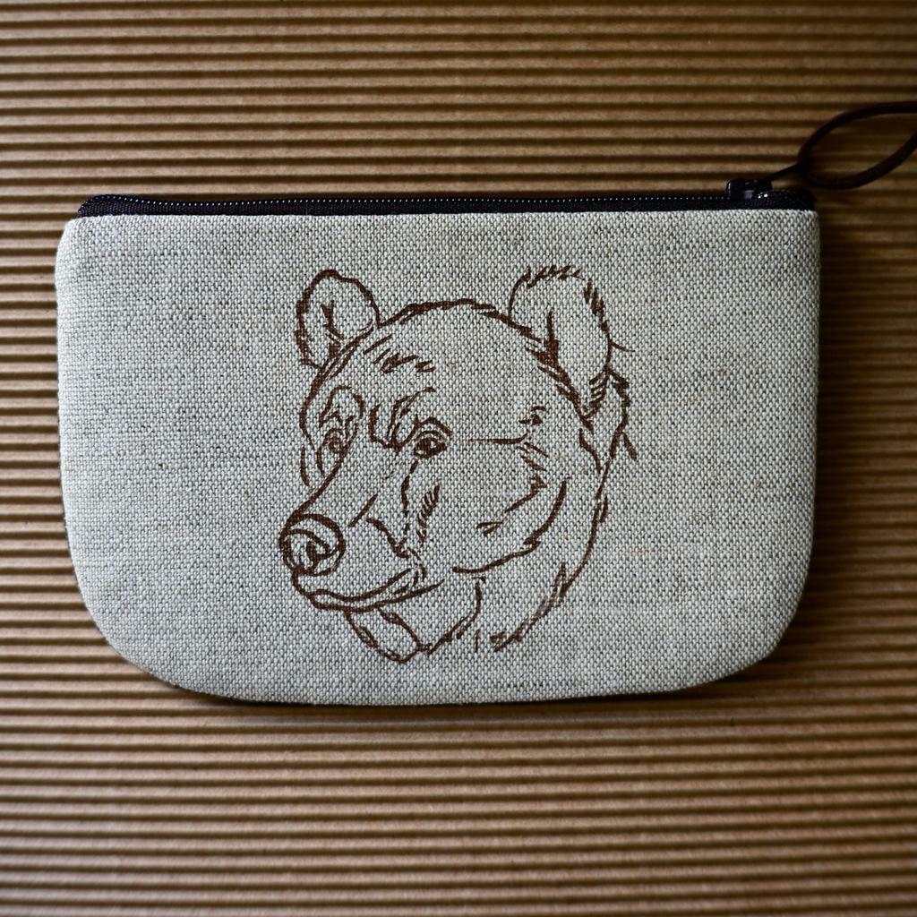 Polar Bear pattern zipper coin purse