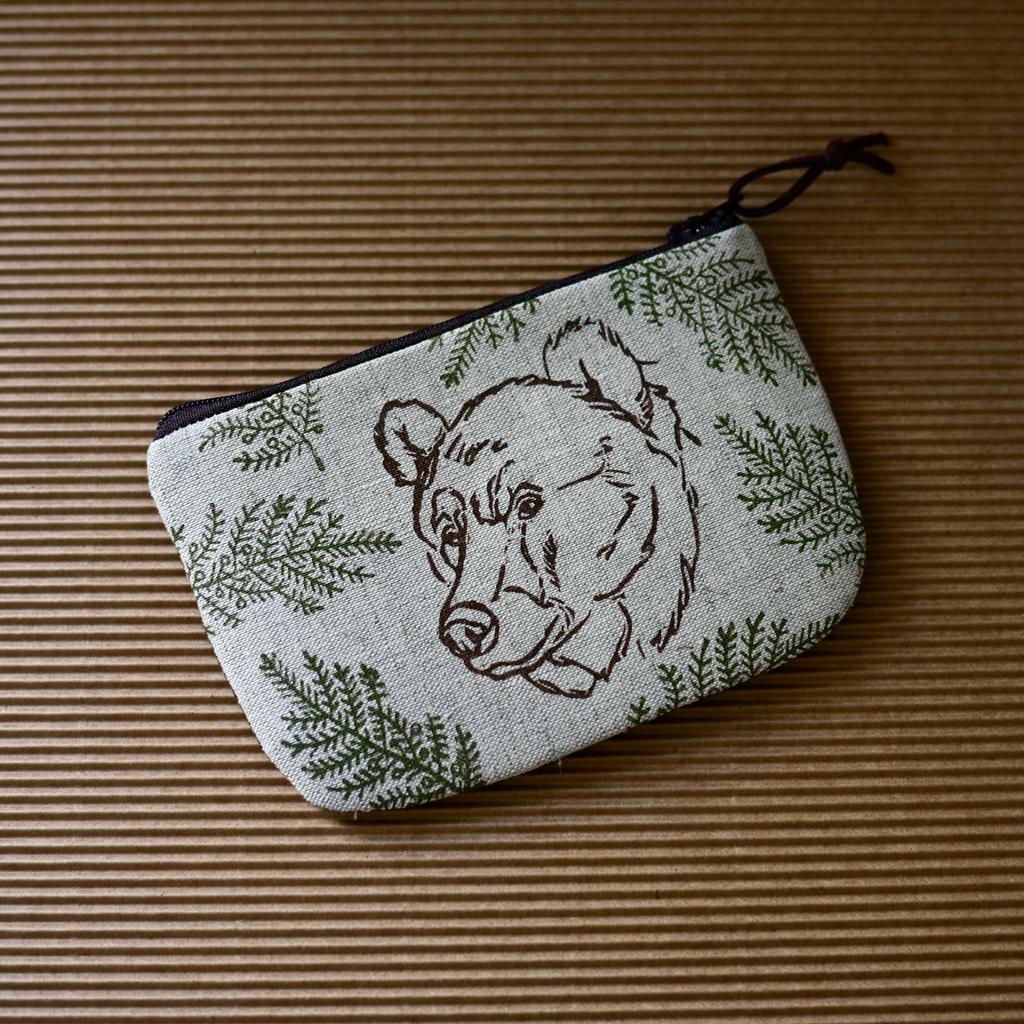 Polar Bear pattern zipper coin purse