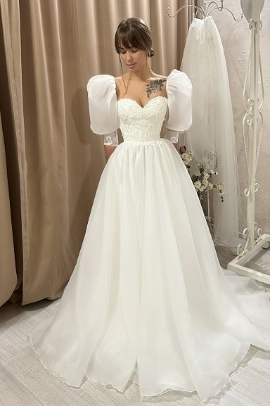 Свадебное платье Найна с буфами