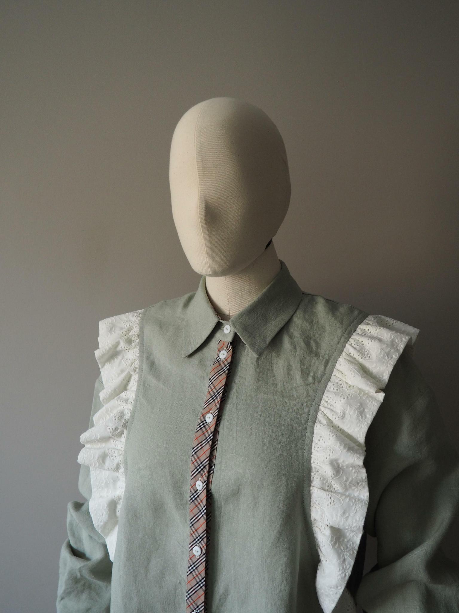 Блуза с воланом. Инструкция по распечатке выкроек и последовательность пошива