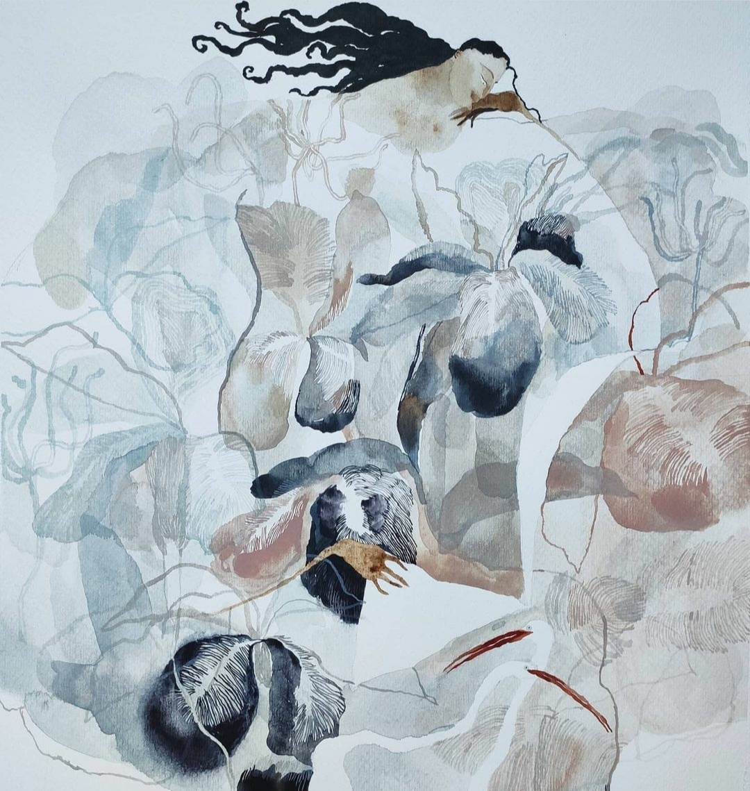 Original | Woman and irises