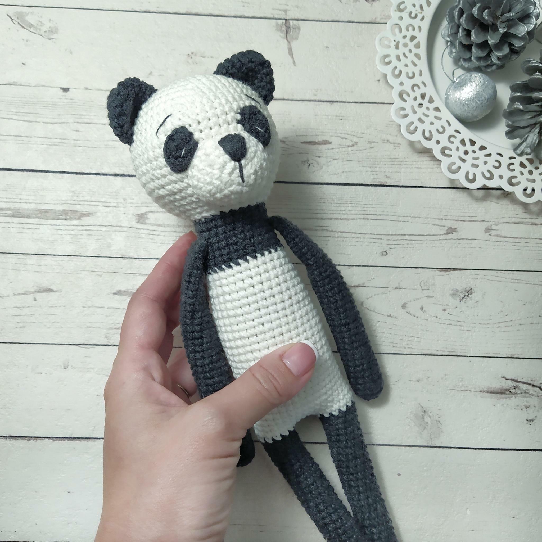 Медвежонок Панда амигуруми. Схемы и описания для вязания игрушек кр�ючком!