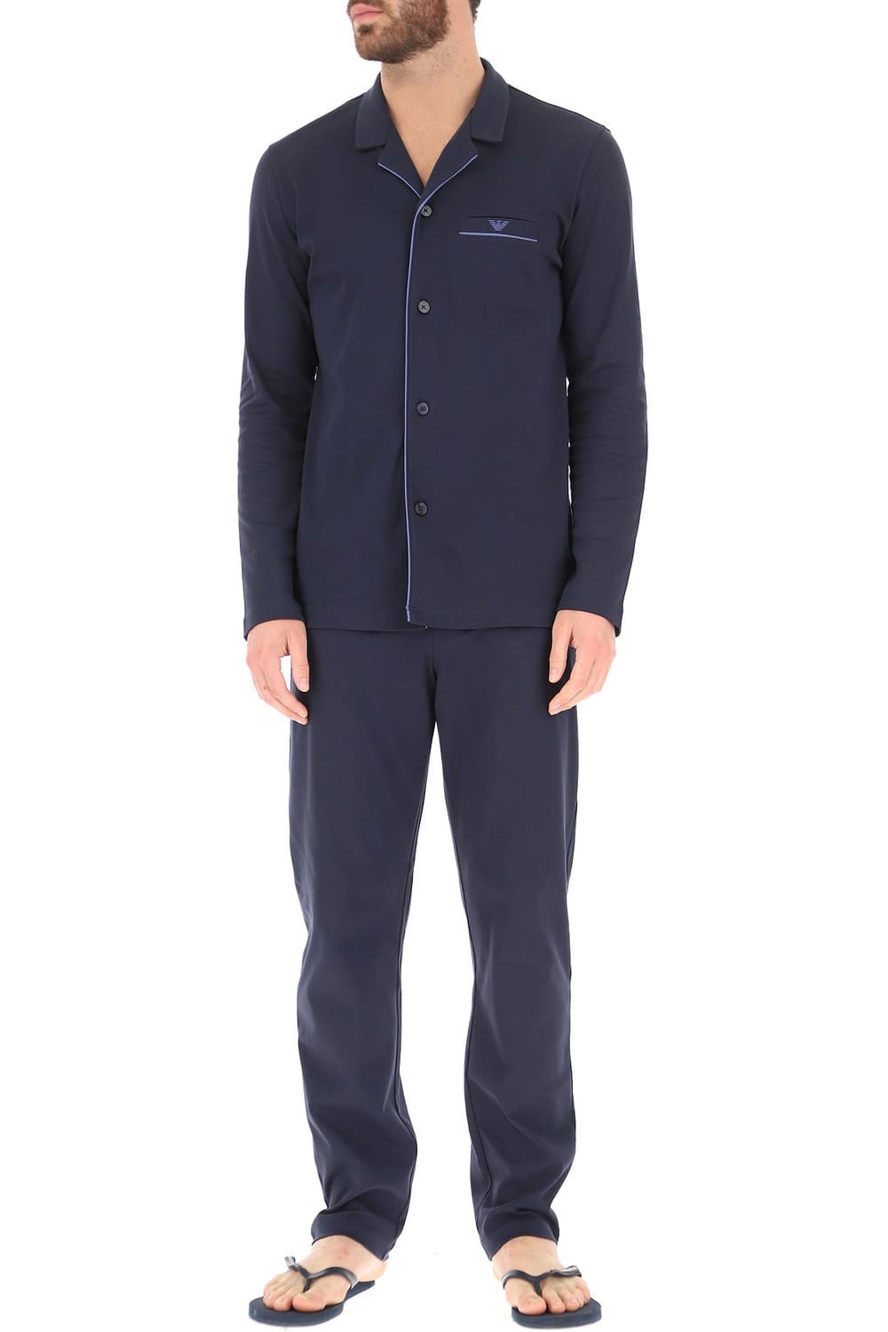 Домашняя одежда > Мужской домашний костюм из хлопка Emporio Armani 111915  0A561 купить в интернет-магазине