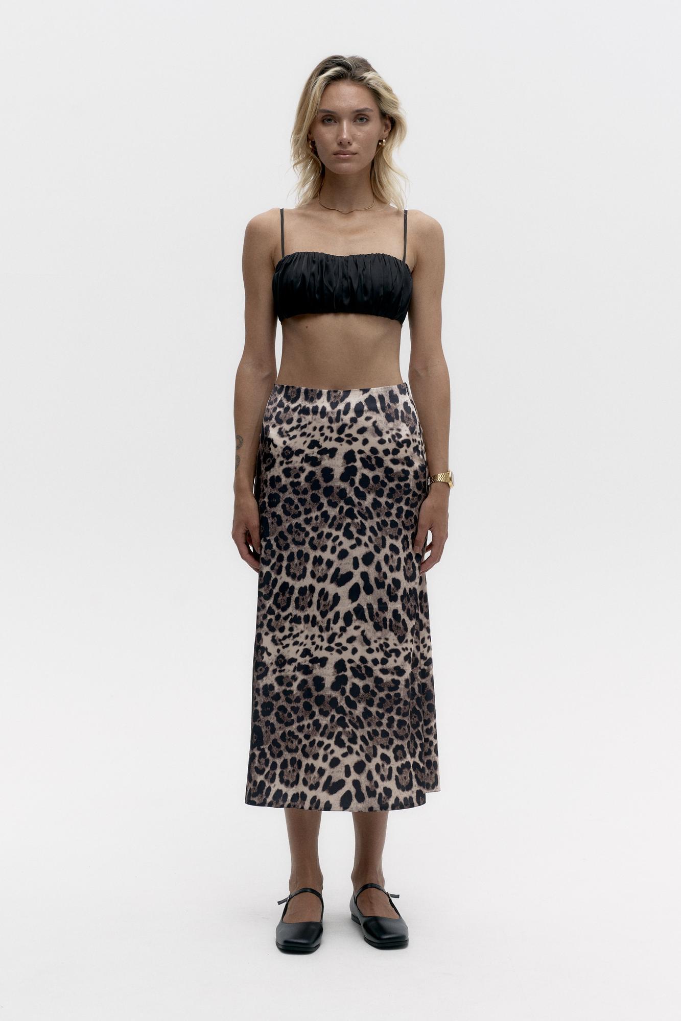 Сатинова спідниця з принтом