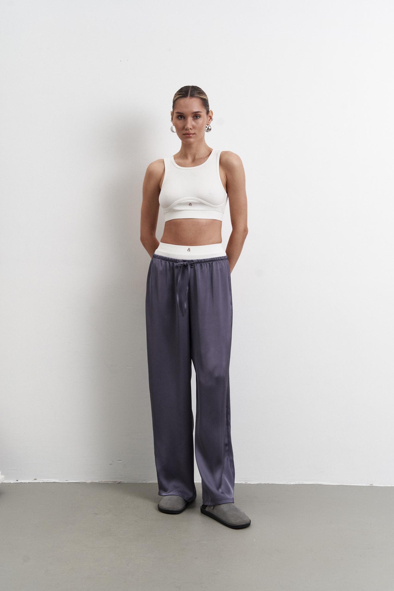 Вільні сатинові штани