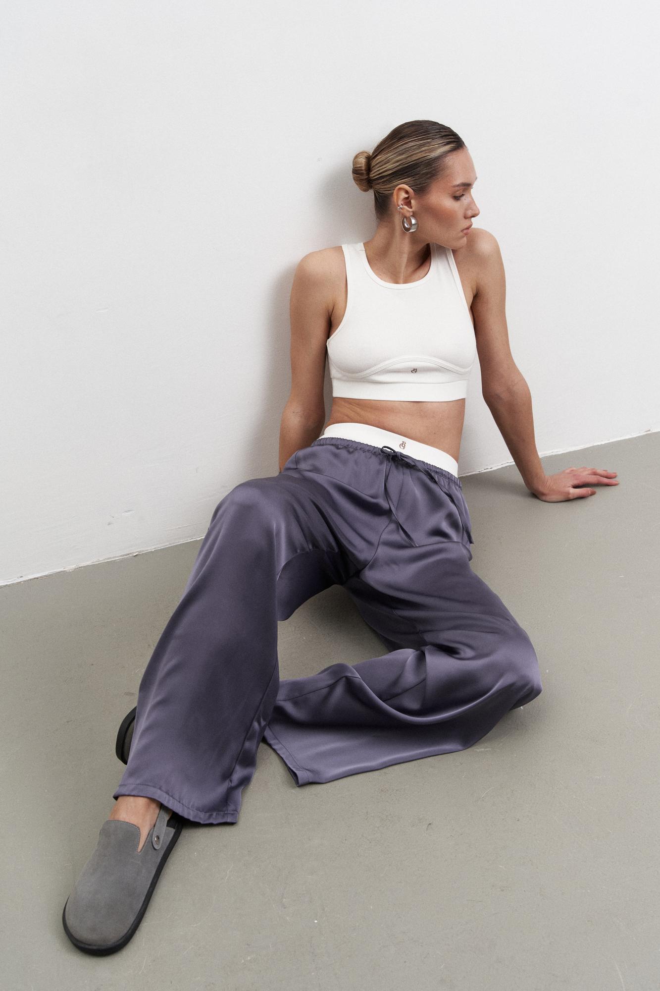 Вільні сатинові штани