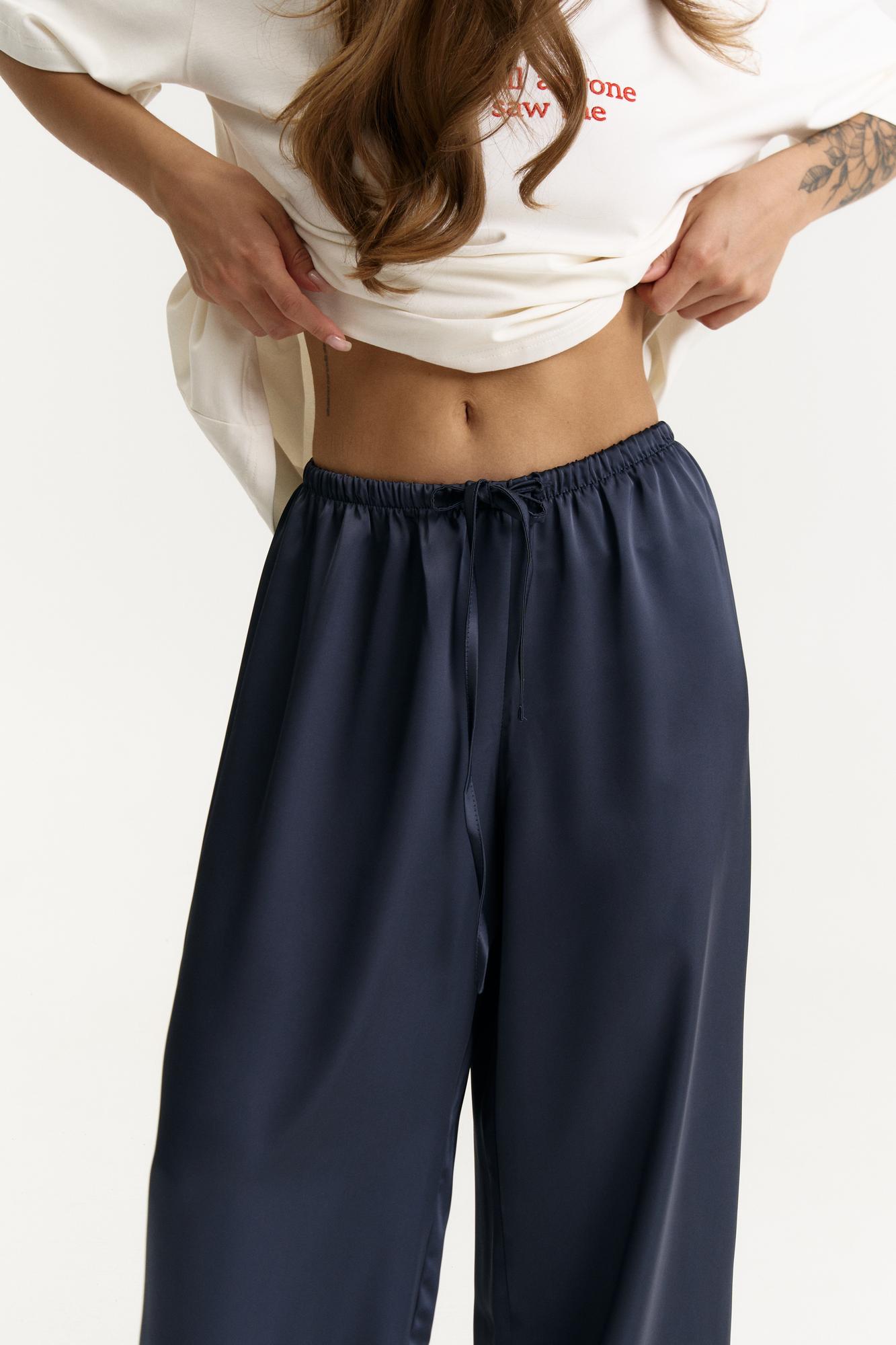 Вільні сатинові штани