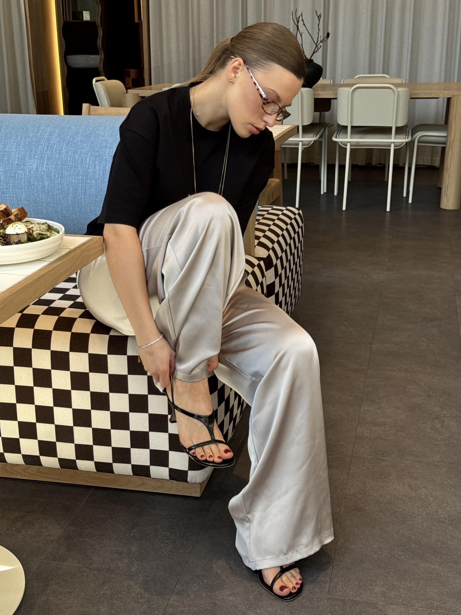 Вільні сатинові штани