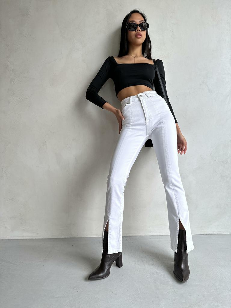 ДЖИНСИ СТРЕЙЧЕВІ З РОЗРІЗАМИ