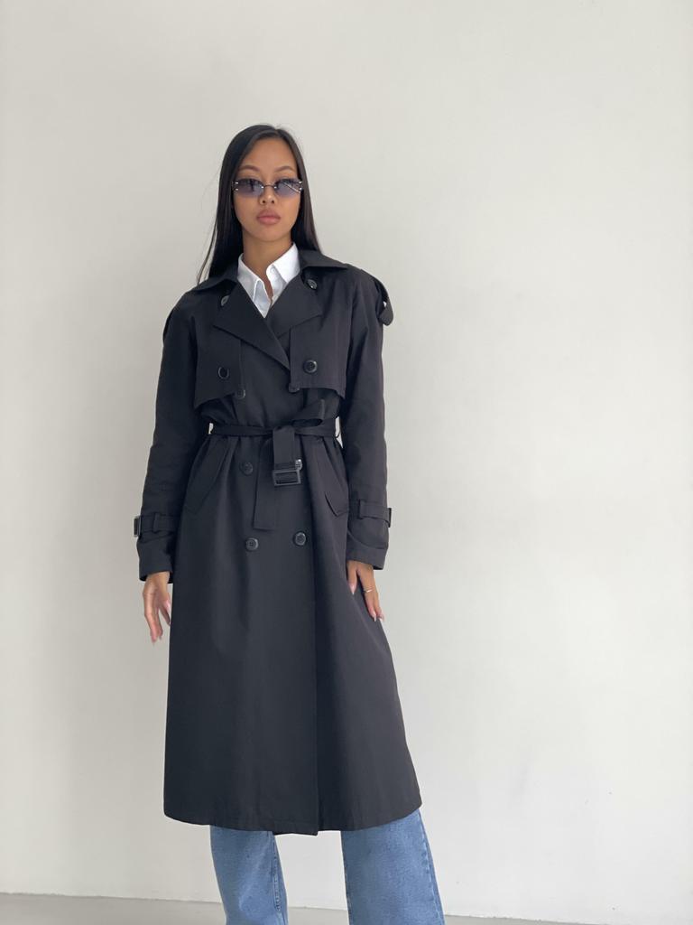 ДВОБОРТНИЙ ТРЕНЧ ЧОРНИЙ