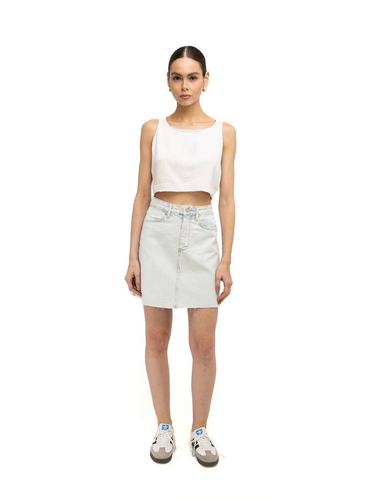 ДЖИНСОВА МІНІ СПІДНИЦЯ СВІТЛО БЛАКИТНА