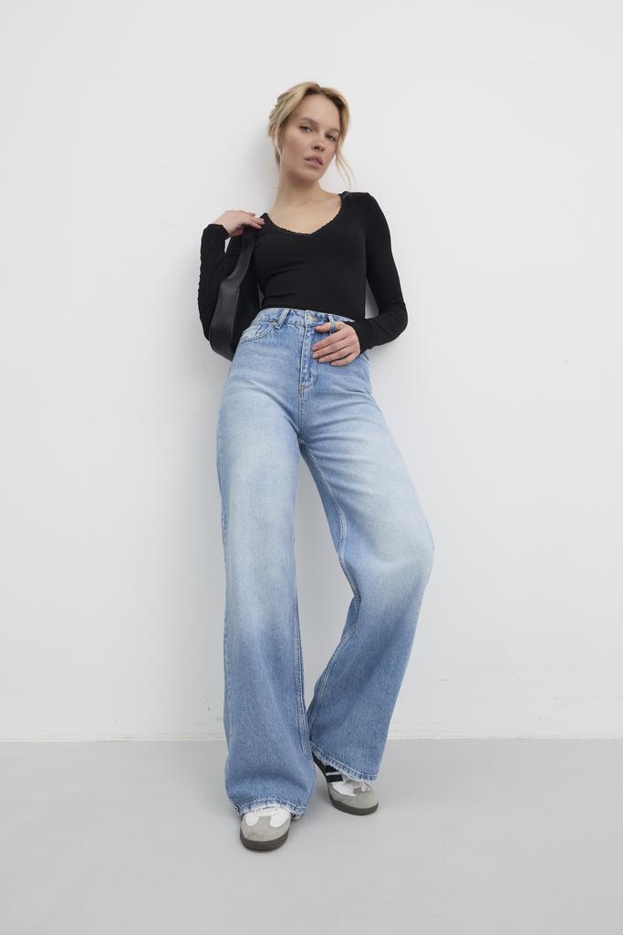 ДЖИНСИ ПАЛАЦЦО ТЕМНО БЛАКИТНІ