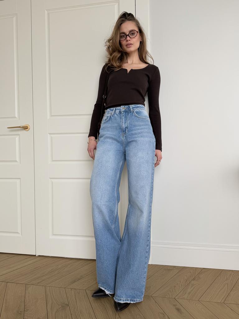 ДЖИНСИ ПАЛАЦЦО ТЕМНО БЛАКИТНІ