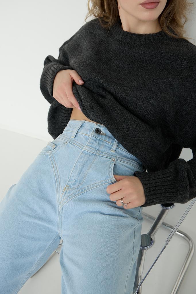 ДЖИНСИ з кокеткою блакитні