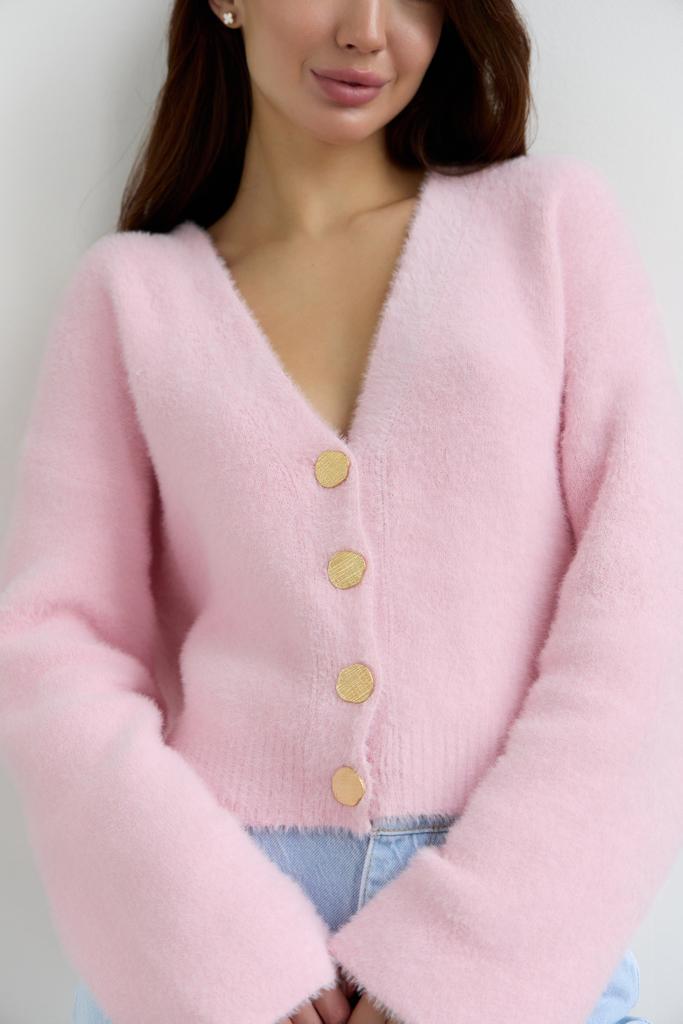 КАРДИГАН З ПУХНАСТОЇ ПРЯЖІ