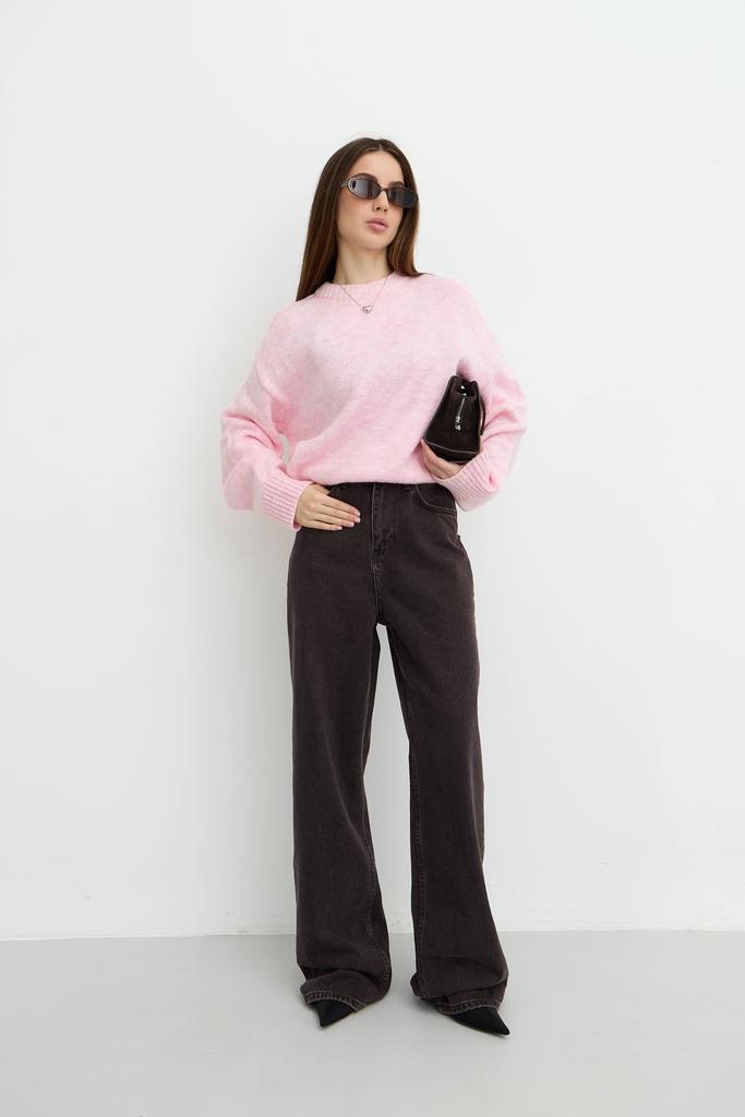 КОРИЧНЕВІ ДЖИНСИ ПАЛАЦЦО З РЕГУЛЯТОРАМИ НА ТАЛІЇ