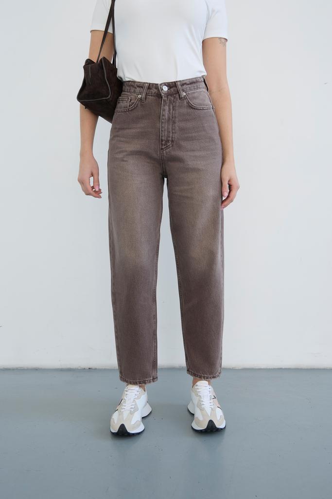 ДЖИНСИ МОМ КОРИЧНЕВІ