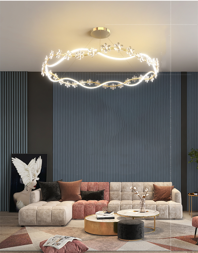 Люстра подвесная shuijin-lv-60CM-3color, LED