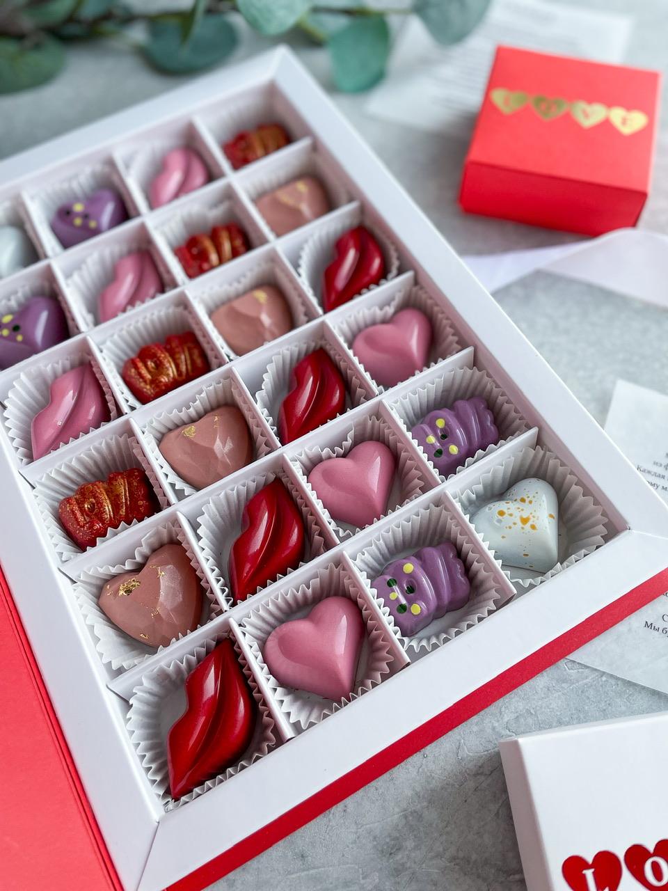 Шоколадные конфеты на день Святого Валентина