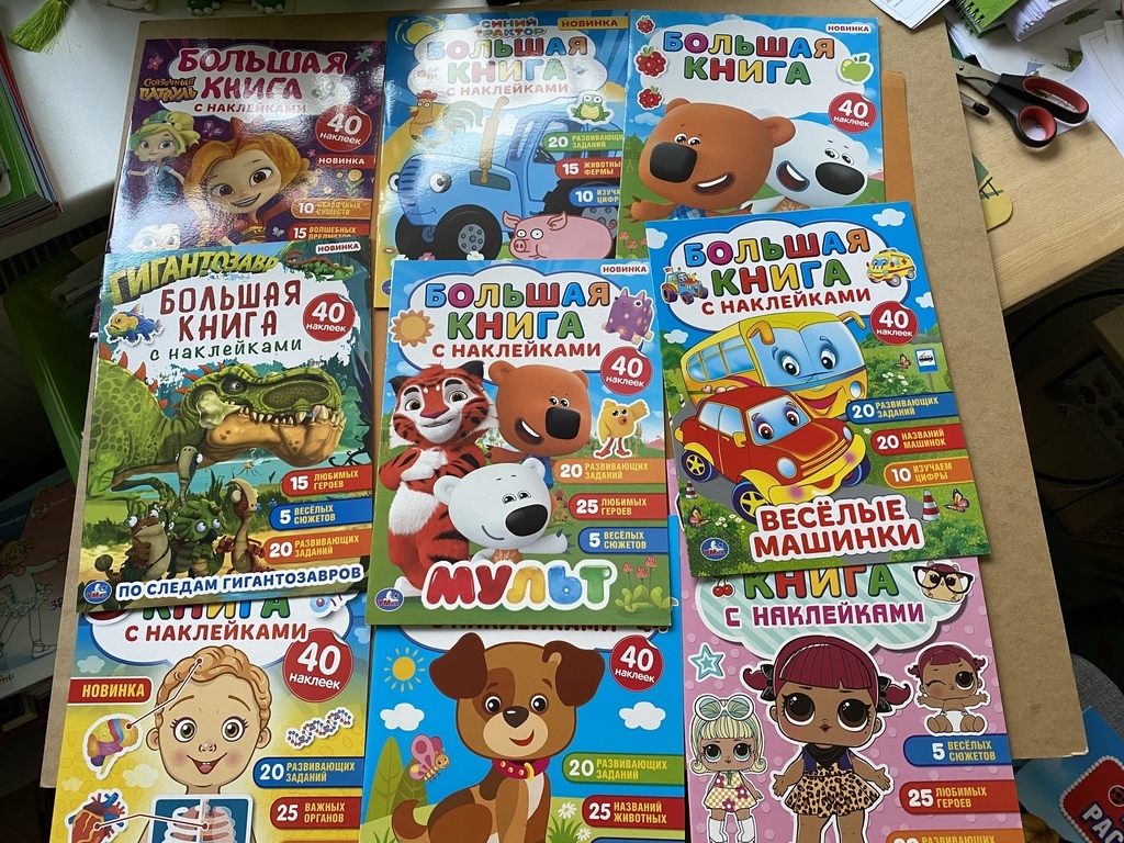 Большая книга с наклейками