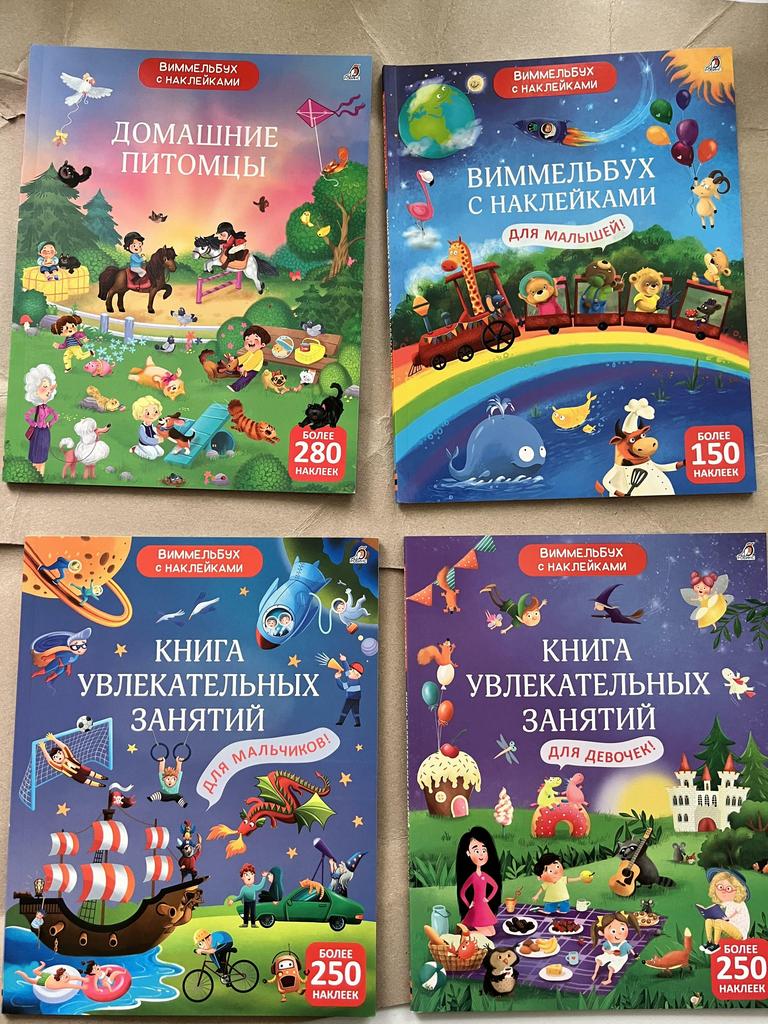 Книга увлекательных занятий с наклейками