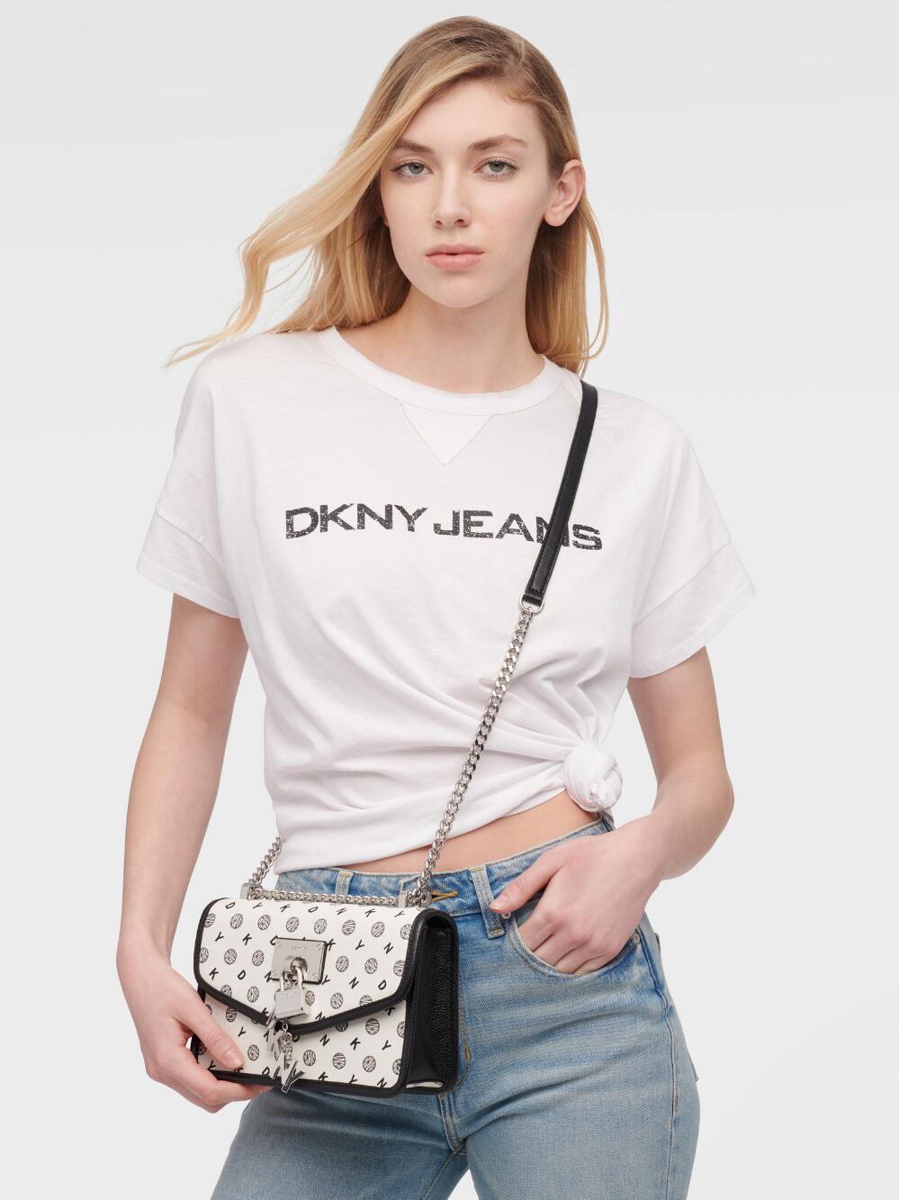 Dkny elissa best sale heritage logo satchel