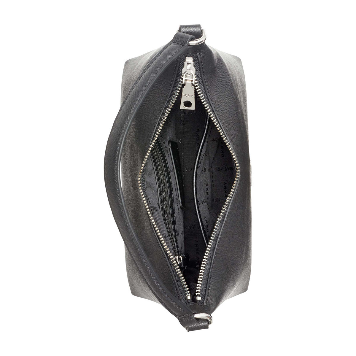сумка DKNY Carol Medium Pouchette цвет black silver / черный с серебром