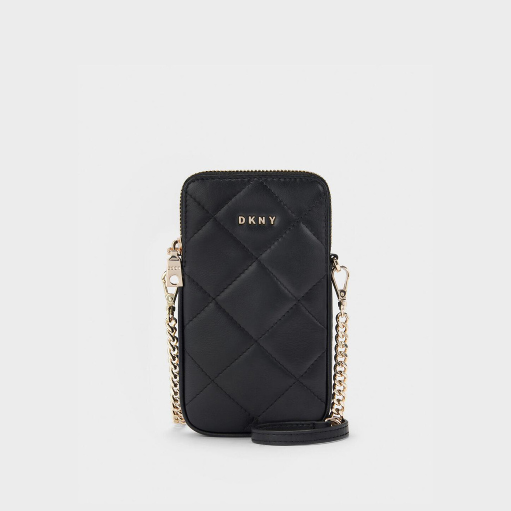 сумка для телефона DKNY QUILTED PHONE CROSSBODY цвет Black / черный  DKNYPHONE02