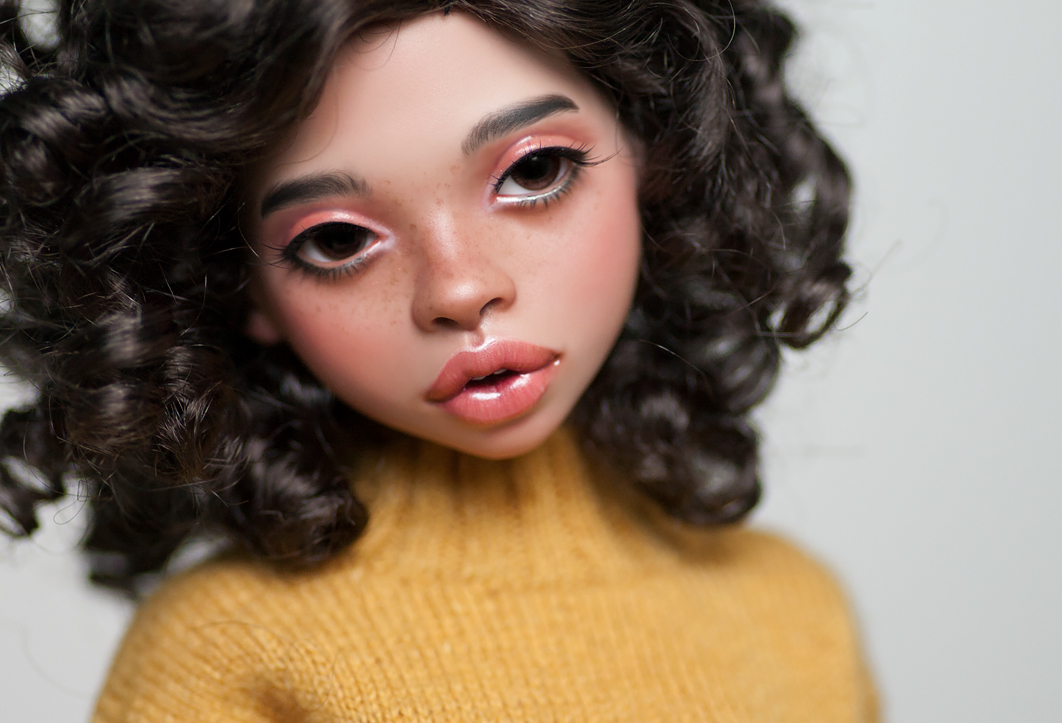 black ball jointed doll
