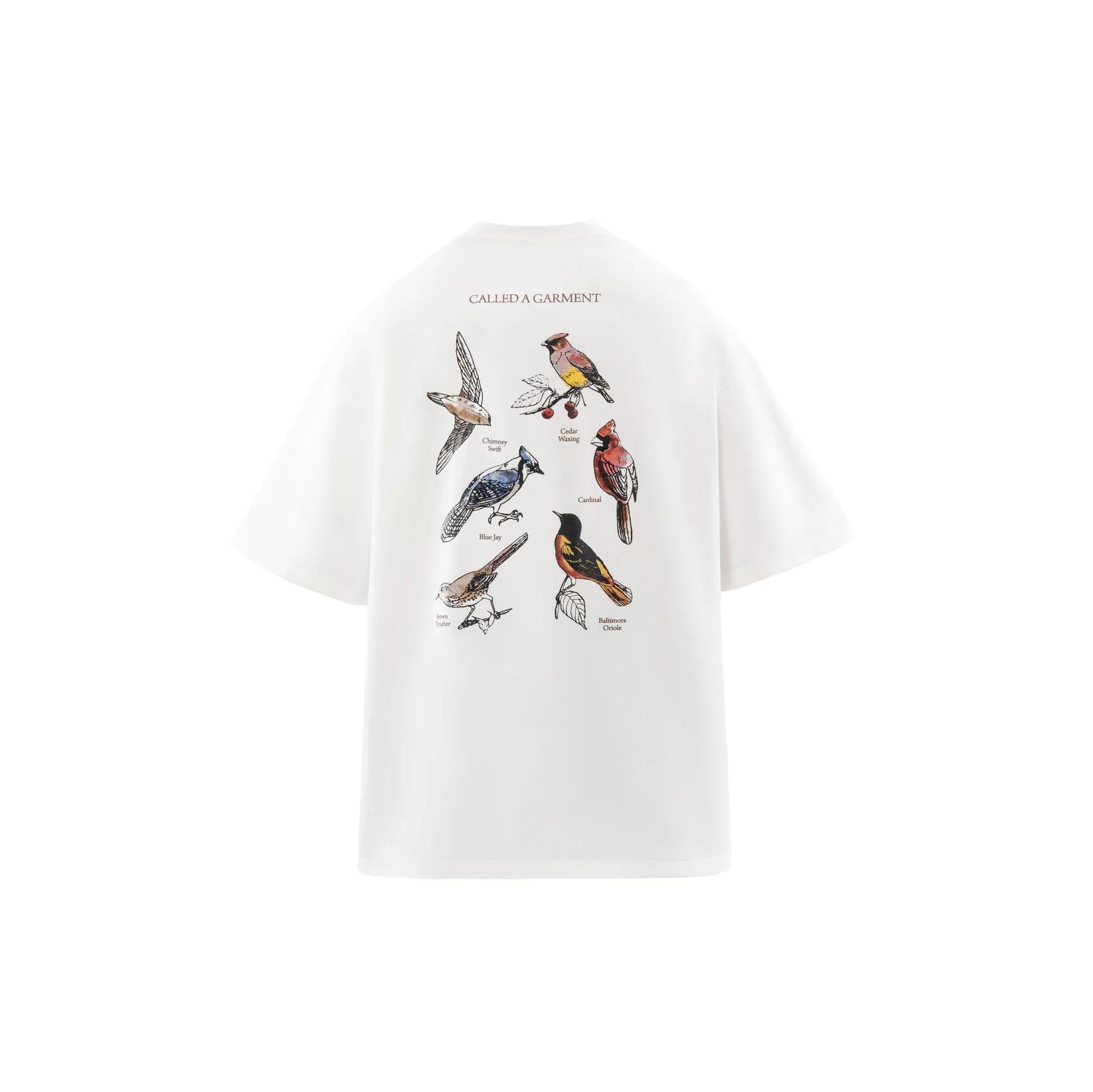 BIRDS T SHIRT MILK