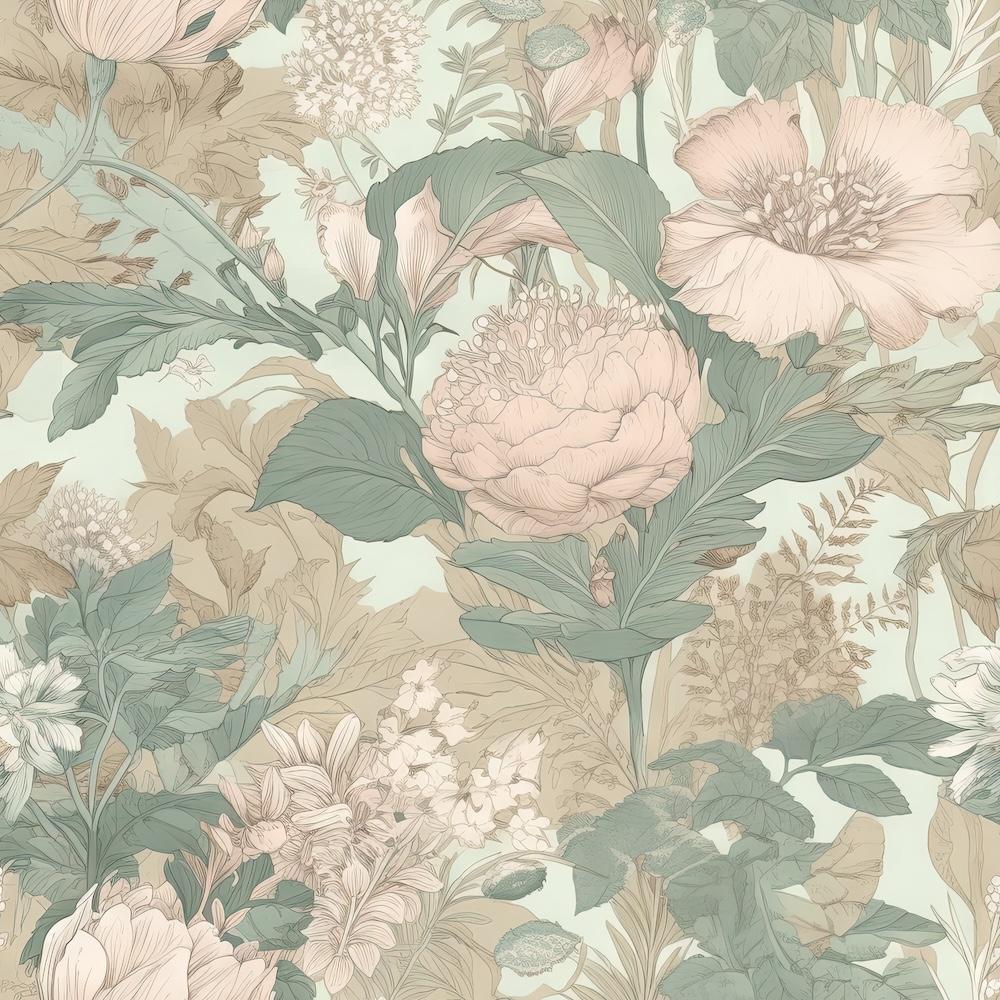 Retro flower 2 ткань