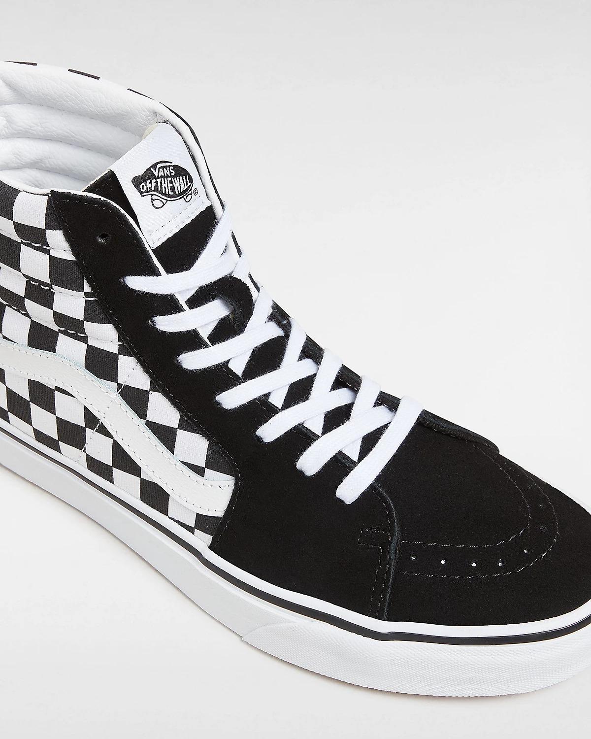 All checkered vans high tops best sale