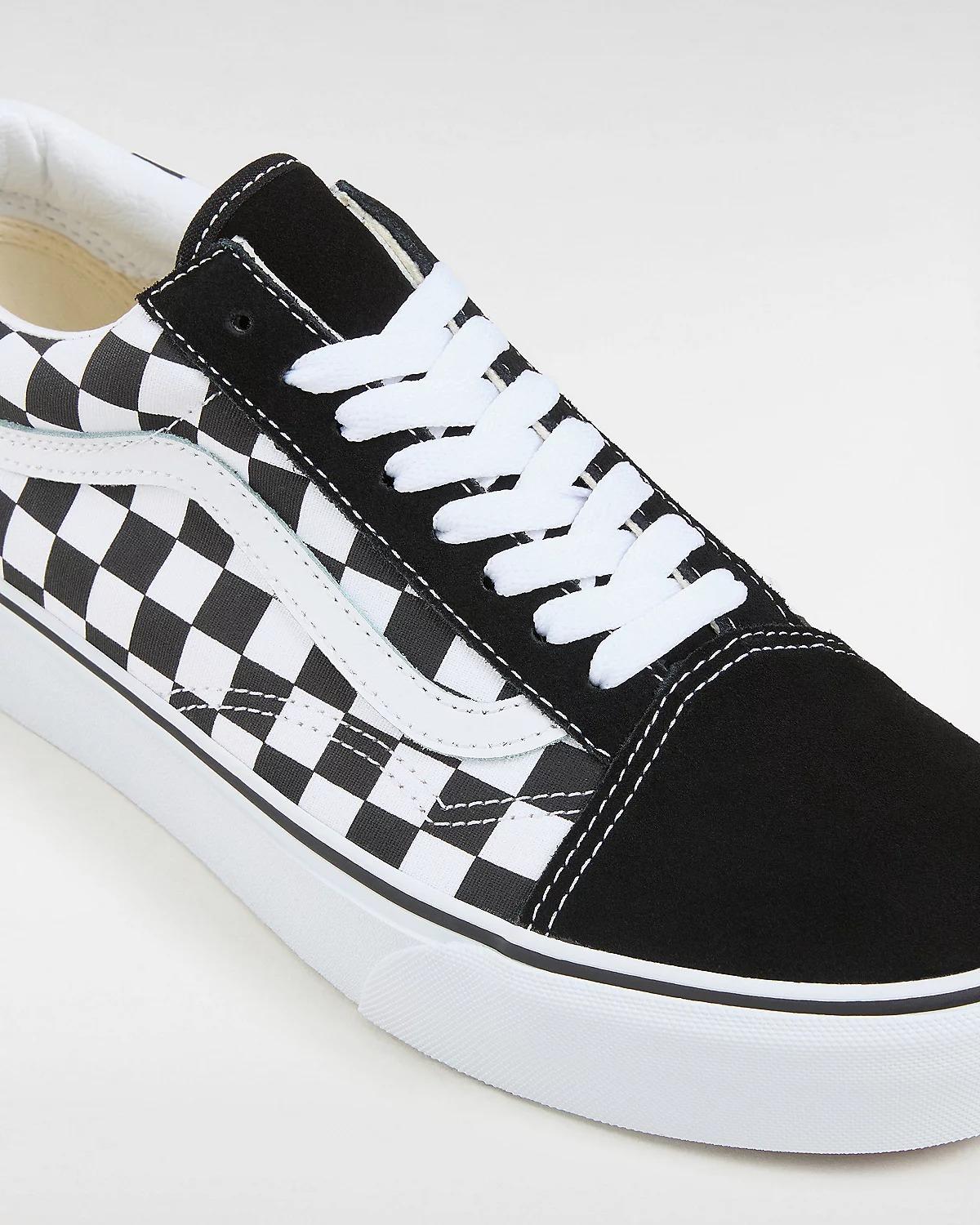 VANS Old Skool Platform CHECKERBOARD BLK TR WHT