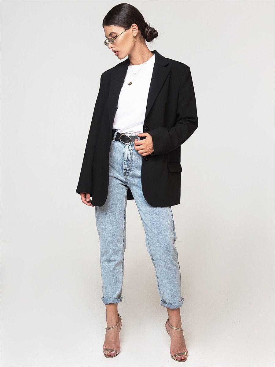 Пиджак оверсайз с джинсами фото женский