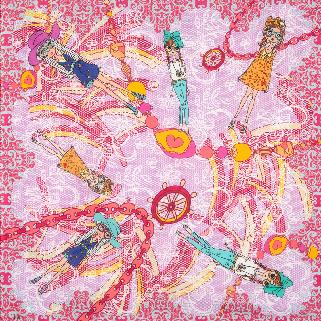 Foulard en coton "Fashionista"