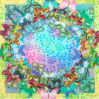 Foulard en coton "Papillon"