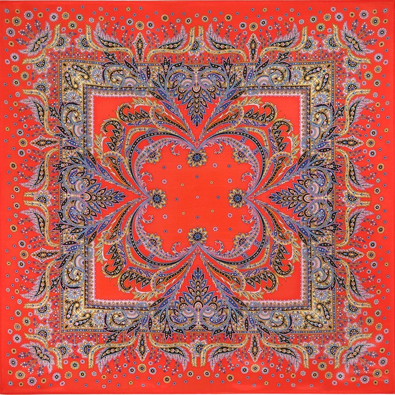 Foulard en soie "Brise de corail"