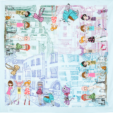 Foulard en coton "Copines"