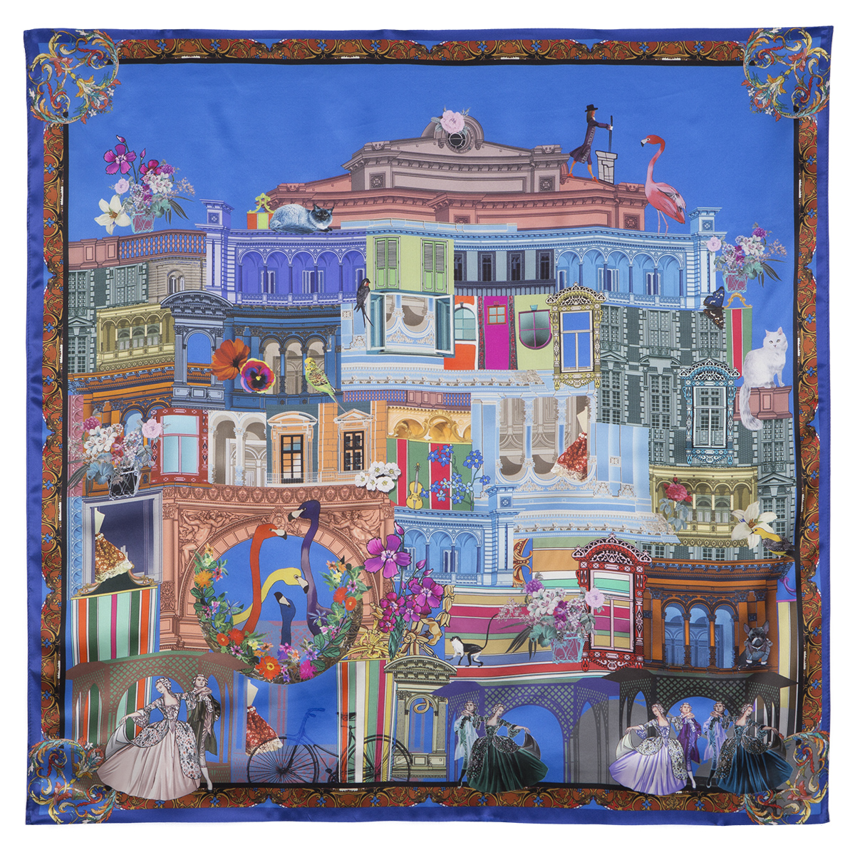 Foulard en soie "Tableau"