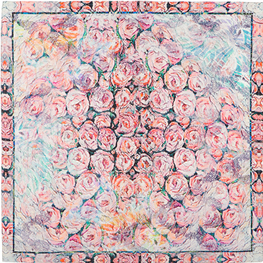 Foulard en soie "Pivoines"