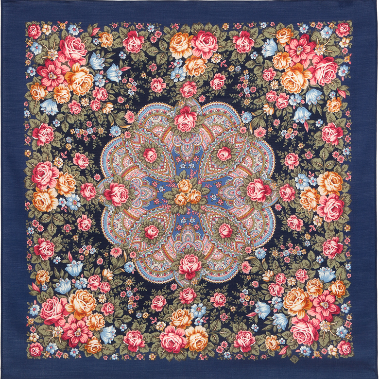 Foulard en laine "Nymphe Florale"