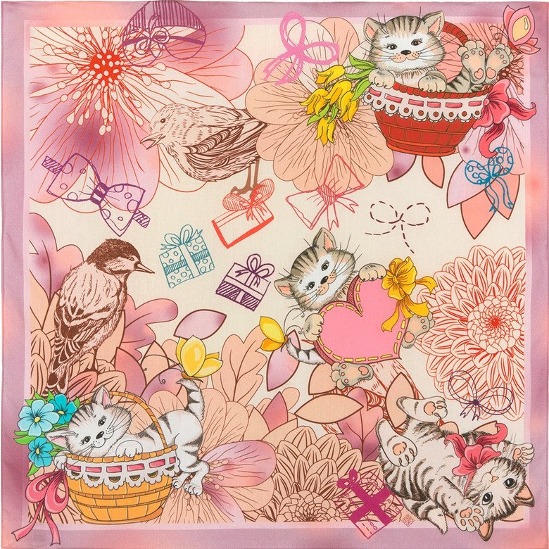 Foulard en coton "Cadeaux"