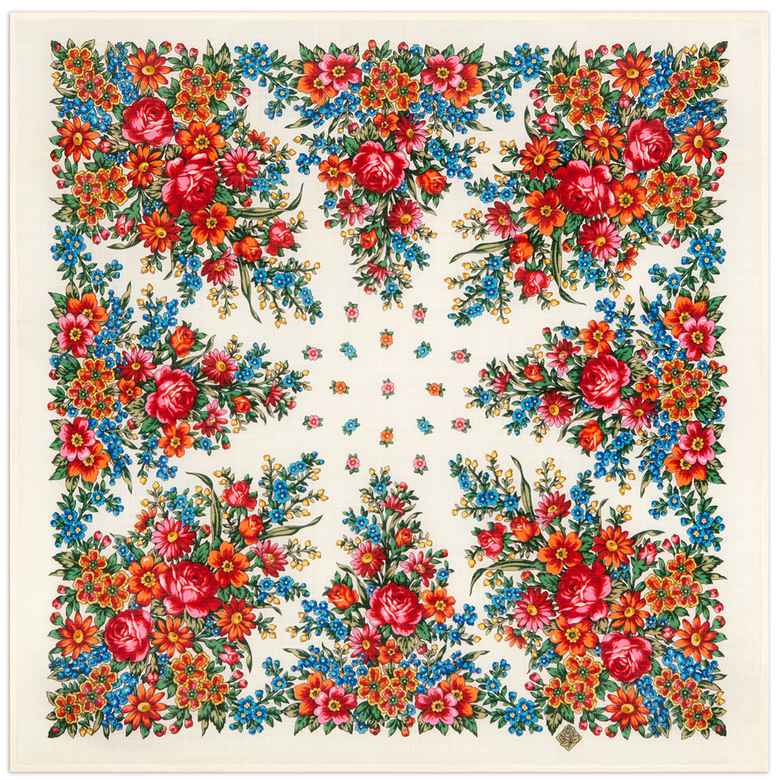 Foulard en laine "Jardin magique"