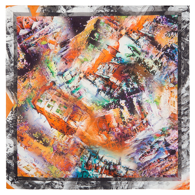 Foulard en coton "Brouillard"