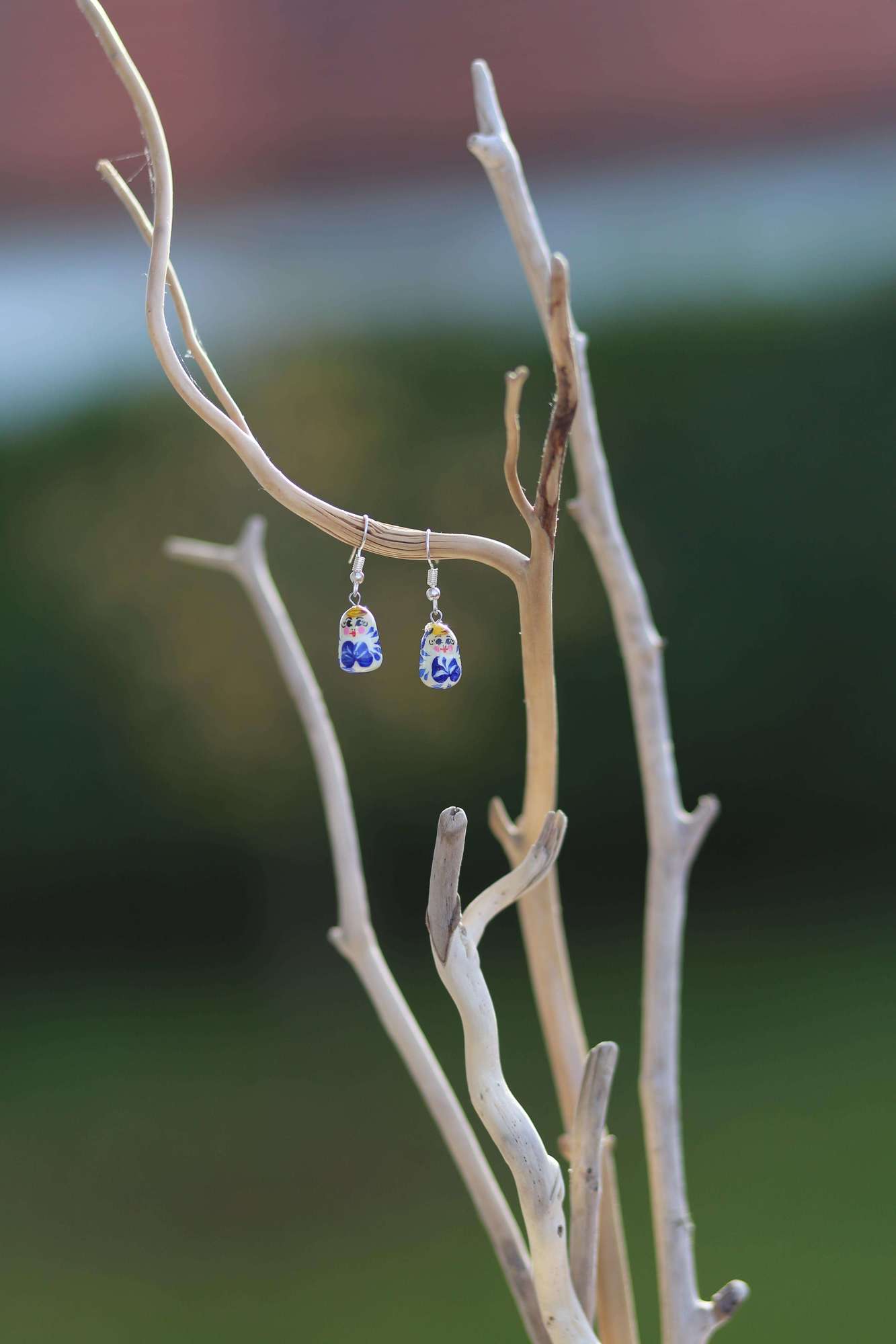Boucles d'oreilles "Poupée Russe" Blanc